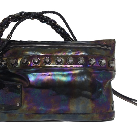 Metallic Patent Metal Studs Over-sized - Picture 8 of 11